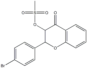 2-(4-bromophenyl)-4-oxo-3,4-dihydro-2H-chromen-3-yl methanesulfonate Struktur