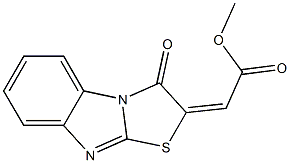 methyl 2-(3-oxo-2,3-dihydrobenzo[4,5]imidazo[2,1-b][1,3]thiazol-2-yliden)acetate Struktur