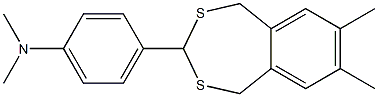 N1,N1-dimethyl-4-(7,8-dimethyl-1,5-dihydro-2,4-benzodithiepin-3-yl)aniline Struktur