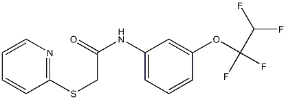 N1-[3-(1,1,2,2-tetrafluoroethoxy)phenyl]-2-(2-pyridylthio)acetamide Struktur