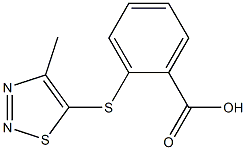 2-[(4-methyl-1,2,3-thiadiazol-5-yl)sulfanyl]benzenecarboxylic acid Struktur