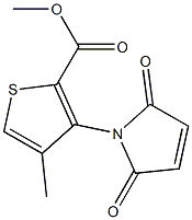 methyl 3-(2,5-dioxo-2,5-dihydro-1H-pyrrol-1-yl)-4-methylthiophene-2-carboxylate Struktur