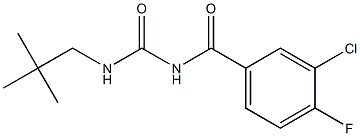 N-(3-chloro-4-fluorobenzoyl)-N'-neopentylurea Struktur