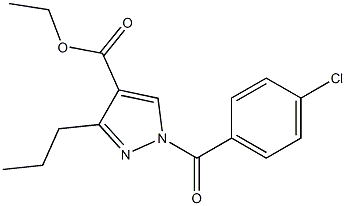 ethyl 1-(4-chlorobenzoyl)-3-propyl-1H-pyrazole-4-carboxylate Struktur