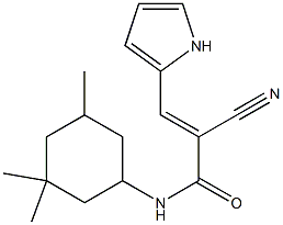 N1-(3,3,5-trimethylcyclohexyl)-2-cyano-3-(1H-pyrrol-2-yl)acrylamide Struktur