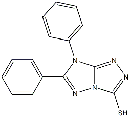 6,7-diphenyl-7H-[1,2,4]triazolo[4,3-b][1,2,4]triazole-3-thiol Struktur