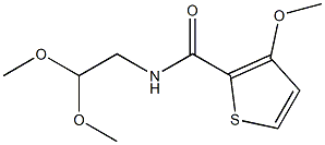 N-(2,2-dimethoxyethyl)-3-methoxy-2-thiophenecarboxamide Struktur