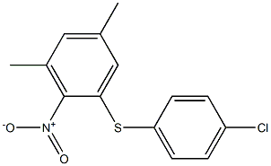 1-[(4-chlorophenyl)thio]-3,5-dimethyl-2-nitrobenzene Struktur