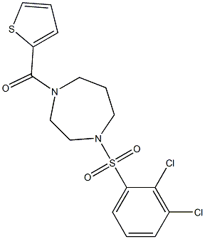 {4-[(2,3-dichlorophenyl)sulfonyl]-1,4-diazepan-1-yl}(2-thienyl)methanone Struktur