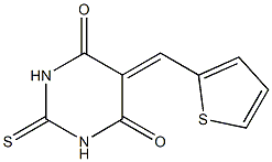 5-(2-thienylmethylidene)-2-thioxohexahydropyrimidine-4,6-dione Struktur