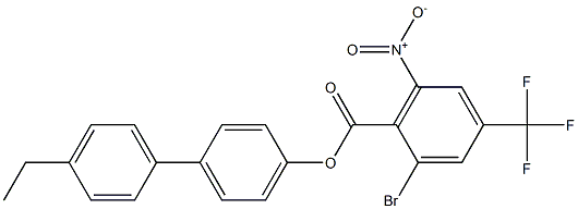 4'-ethyl[1,1'-biphenyl]-4-yl 2-bromo-6-nitro-4-(trifluoromethyl)benzoate Struktur