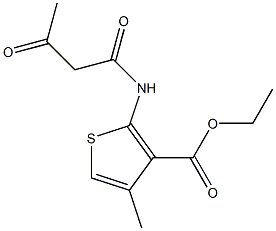 ethyl 2-(acetoacetylamino)-4-methylthiophene-3-carboxylate Struktur