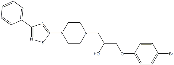 1-(4-bromophenoxy)-3-[4-(3-phenyl-1,2,4-thiadiazol-5-yl)piperazino]propan-2-ol Struktur