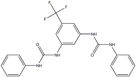 N-[3-[(anilinocarbonyl)amino]-5-(trifluoromethyl)phenyl]-N'-phenylurea Struktur