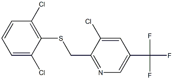 3-chloro-2-{[(2,6-dichlorophenyl)thio]methyl}-5-(trifluoromethyl)pyridine Struktur