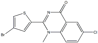 2-(4-bromo-2-thienyl)-6-chloro-1-methyl-1,4-dihydroquinazolin-4-one Struktur