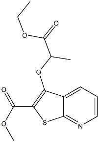 methyl 3-(2-ethoxy-1-methyl-2-oxoethoxy)thieno[2,3-b]pyridine-2-carboxylate Struktur