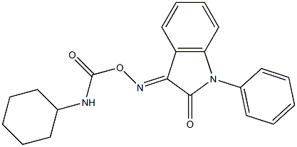 3-({[(cyclohexylamino)carbonyl]oxy}imino)-1-phenyl-1H-indol-2-one Struktur