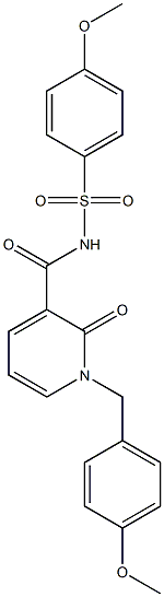 4-methoxy-N-{[1-(4-methoxybenzyl)-2-oxo-1,2-dihydro-3-pyridinyl]carbonyl}benzenesulfonamide Struktur