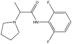 N1-(2,6-difluorophenyl)-2-tetrahydro-1H-pyrrol-1-ylpropanamide Struktur