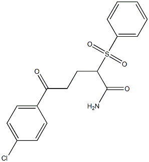 5-(4-chlorophenyl)-5-oxo-2-(phenylsulfonyl)pentanamide Struktur