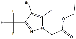 ethyl 2-[4-bromo-5-methyl-3-(trifluoromethyl)-1H-pyrazol-1-yl]acetate Struktur