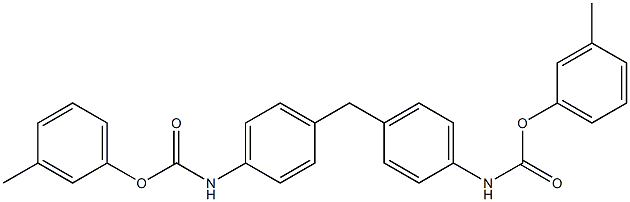 3-methylphenyl N-[4-(4-{[(3-methylphenoxy)carbonyl]amino}benzyl)phenyl]carbamate Struktur