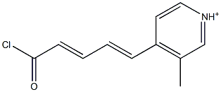 3-methyl-5-pyridinium-4-ylpenta-2,4-dienoic acid chloride Struktur