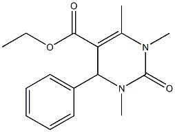 ethyl 1,3,6-trimethyl-2-oxo-4-phenyl-1,2,3,4-tetrahydropyrimidine-5-carboxylate Struktur