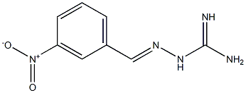 2-(3-nitrobenzylidene)hydrazine-1-carboximidamide Struktur