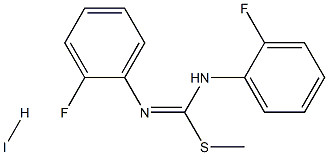 methyl N-(2-fluorophenyl)-(2-fluoroanilino)methanimidothioate hydroiodide Struktur