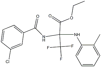 ethyl 2-[(3-chlorobenzoyl)amino]-3,3,3-trifluoro-2-(2-toluidino)propanoate Struktur