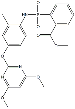 methyl 2-({4-[(4,6-dimethoxy-2-pyrimidinyl)oxy]-2-methylanilino}sulfonyl)benzenecarboxylate Struktur