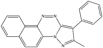 2-methyl-1-phenylnaphtho[2,1-e]pyrazolo[5,1-c][1,2,4]triazine Struktur