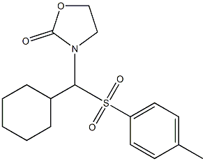 3-{cyclohexyl[(4-methylphenyl)sulfonyl]methyl}-1,3-oxazolan-2-one Struktur