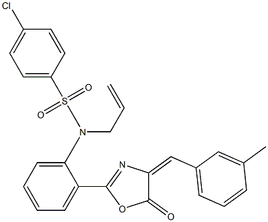 N1-allyl-N1-{2-[4-(3-methylbenzylidene)-5-oxo-4,5-dihydro-1,3-oxazol-2-yl]phenyl}-4-chlorobenzene-1-sulfonamide Struktur