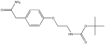 tert-butyl N-{2-[4-(2-amino-2-oxoethyl)phenoxy]ethyl}carbamate Struktur