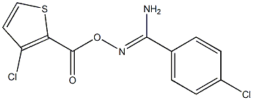 O1-[(3-chloro-2-thienyl)carbonyl]-4-chlorobenzene-1-carbohydroximamide Struktur