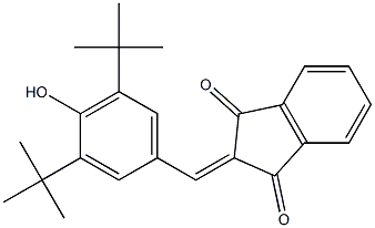 2-{[3,5-di(tert-butyl)-4-hydroxyphenyl]methylene}-1H-indene-1,3(2H)-dione Struktur