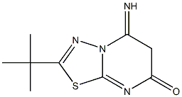 2-(tert-butyl)-5-imino-6,7-dihydro-5H-pyrimido[2,1-b][1,3,4]thiadiazol-7-one Struktur