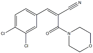 3-(3,4-dichlorophenyl)-2-(morpholinocarbonyl)acrylonitrile Struktur