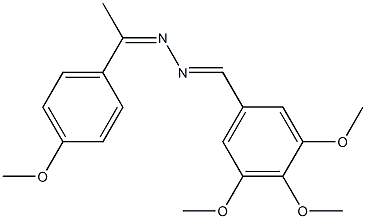 1-[1-(4-methoxyphenyl)ethylidene]-2-(3,4,5-trimethoxybenzylidene)hydrazine Struktur