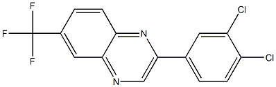 2-(3,4-dichlorophenyl)-6-(trifluoromethyl)quinoxaline Struktur