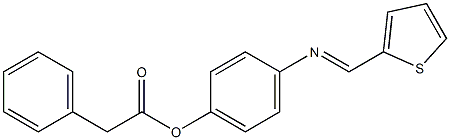 4-{[(E)-2-thienylmethylidene]amino}phenyl 2-phenylacetate Struktur