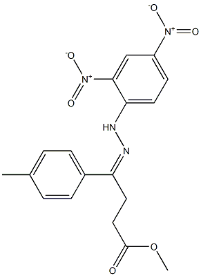 methyl 4-[2-(2,4-dinitrophenyl)hydrazono]-4-(4-methylphenyl)butanoate Struktur