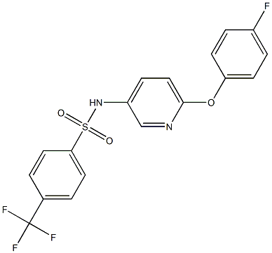 N1-[6-(4-fluorophenoxy)-3-pyridyl]-4-(trifluoromethyl)benzene-1-sulfonamide Struktur