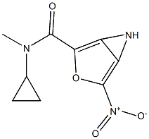 N2-cyclopropyl(imino)methyl-5-nitro-2-furamide Struktur