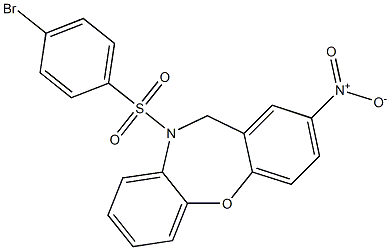 10-[(4-bromophenyl)sulfonyl]-2-nitro-10,11-dihydrodibenzo[b,f][1,4]oxazepine Struktur