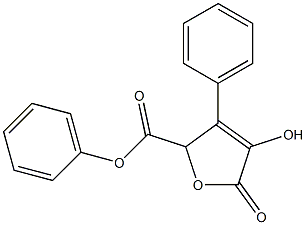 4-hydroxy-5-oxo-2,3-diphenyl-2,5-dihydrofuran-2-carboxylic acid Struktur