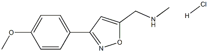 N-{[3-(4-methoxyphenyl)isoxazol-5-yl]methyl}-N-methylamine hydrochloride Struktur